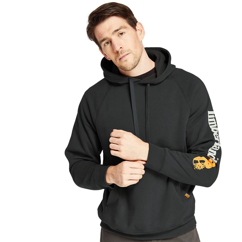 Timberland Φουτερ Ανδρικα Μαυρα - Pro® Hood Honcho Sport Hoodie - Greece 8425906-PV